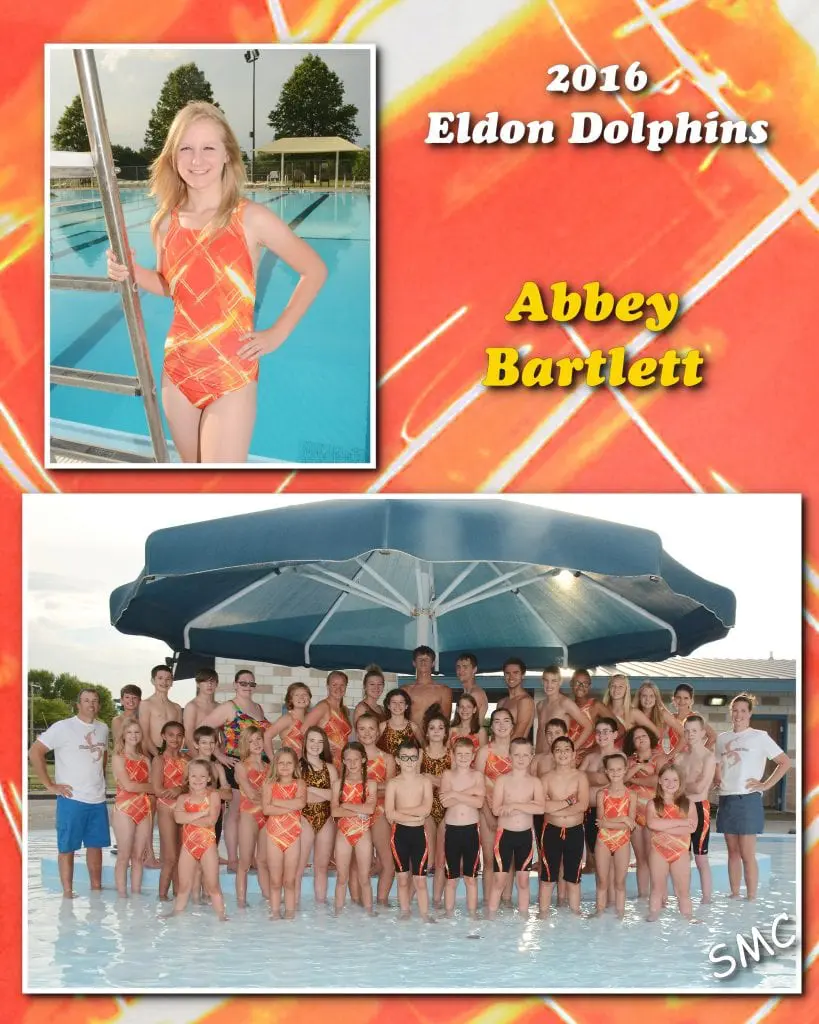 Swim team individual and team photo